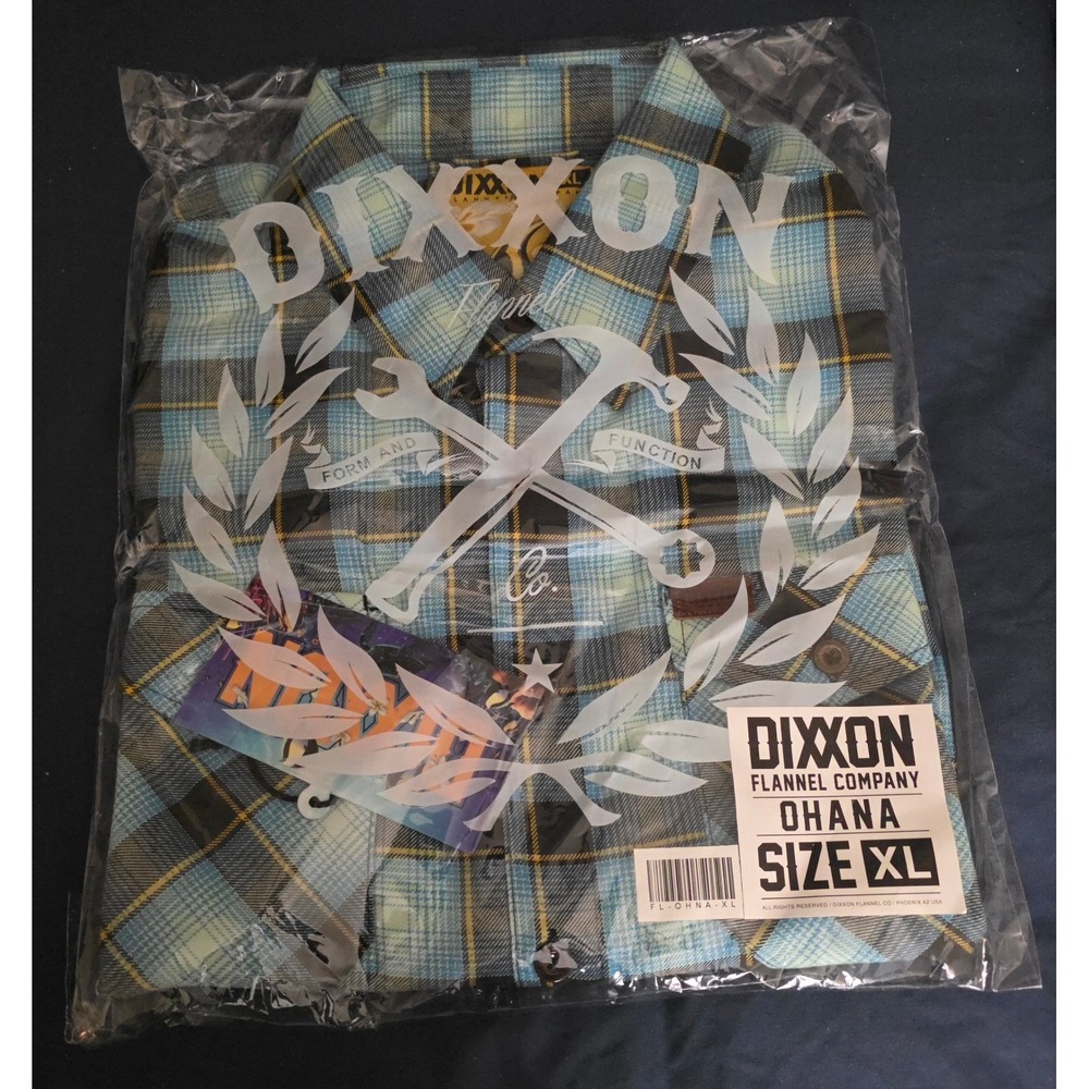 Dixxon Flannel Company Ohana Mens XL Blue Long Sleeve Button Up Shirt BNIB